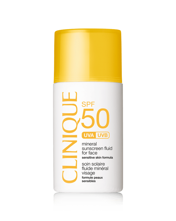 SPF 50 Mineral Sunscreen Fluid For Face, Protectie 100% minerala ultra-usoara, practic invizibila este incredibil de confortabila chiar si pentru tenul sensibil.